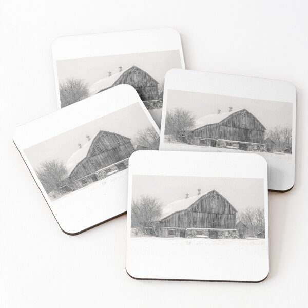 Item preview, Old barn in black and white on a cold winter day near Ottawa, Canada designed and sold by James Cumming.