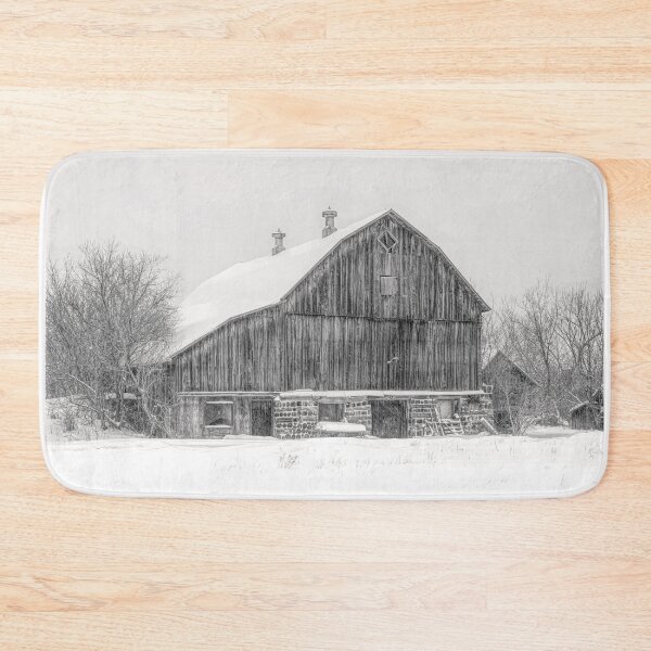 Item preview, Old barn in black and white on a cold winter day near Ottawa, Canada designed and sold by James Cumming.