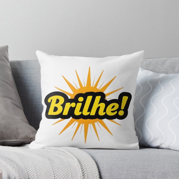 Item preview, A graphic featuring the Portuguese word “Brilhe!” (Shine!) in bold yellow lettering with a black outline designed and sold by Beleza e Estilo.