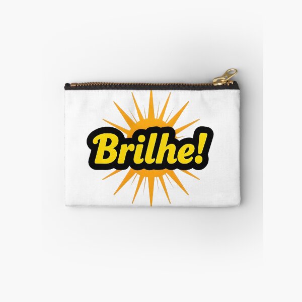 Item preview, A graphic featuring the Portuguese word “Brilhe!” (Shine!) in bold yellow lettering with a black outline designed and sold by Beleza e Estilo.