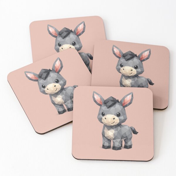 Item preview, Cute Low Poly Geometric Donkey Illustration designed and sold by AndreBarnard.