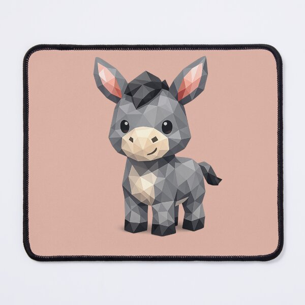 Item preview, Cute Low Poly Geometric Donkey Illustration designed and sold by AndreBarnard.