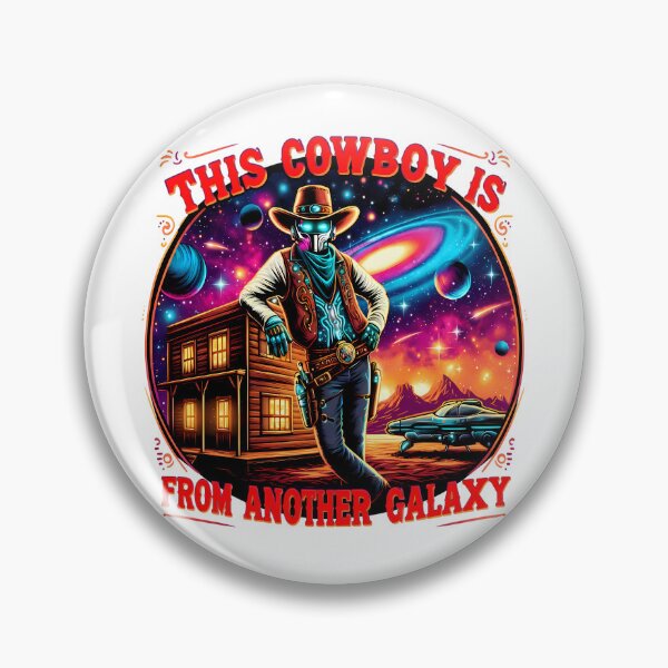 Item preview, This Cowboy Is From Another Galaxy – Cosmic Cowboy Retro Space Western designed and sold by Art-Arcade6.
