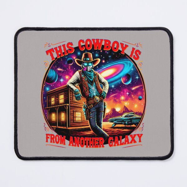 Item preview, This Cowboy Is From Another Galaxy – Cosmic Cowboy Retro Space Western designed and sold by Art-Arcade6.