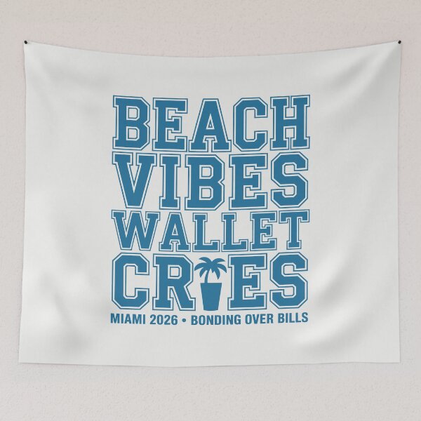 Item preview, Beach Vibes Wallet Cries Miami 2026 designed and sold by SplashTastic.