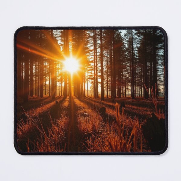 Item preview, Radiant Sunburst Through Pine Forest Silhouette designed and sold by Vida e Arte.