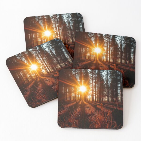 Item preview, Radiant Sunburst Through Pine Forest Silhouette designed and sold by Jade Ado.