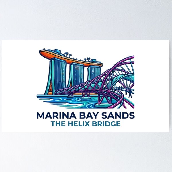 Item preview, MARINA BAY SANDS - THE HELIX BRIDGE designed and sold by likbatonboot.