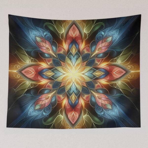 Item preview, Radiant Mandala – Mystical Symmetry Design designed and sold by Dogandesighn.