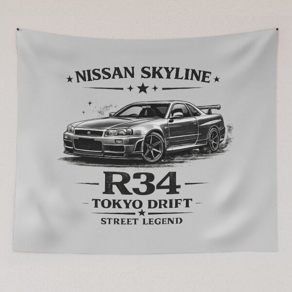 Item preview, Tokyo Drift Legend – Vintage Japanese Sports Car Illustration designed and sold by SergeyDigital.
