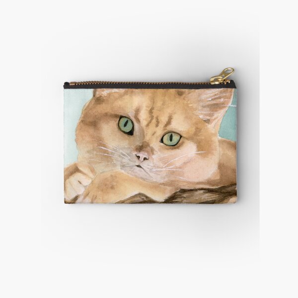 Item preview, Cat in the Basket Watercolor Painting – Cute Pet Illustration designed and sold by watercolorbytelma.