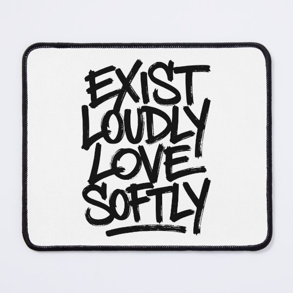 Item preview, Exist Loudly Love Softly - Bold Brush Lettering Typography designed and sold by LockjowArt.