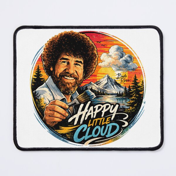 Item preview, Bob Ross Merch, Bob Ross Fan Art, Happy Little Cloud designed and sold by graphic-genie.