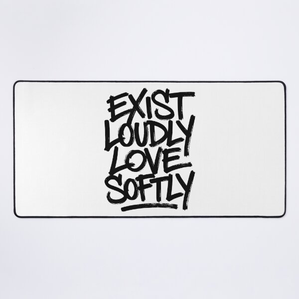Item preview, Exist Loudly Love Softly - Bold Brush Lettering Typography designed and sold by LockjowArt.