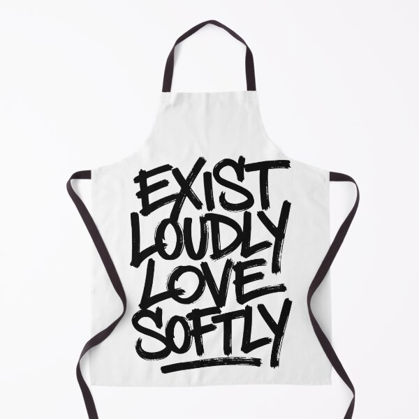 Item preview, Exist Loudly Love Softly - Bold Brush Lettering Typography designed and sold by LockjowArt.