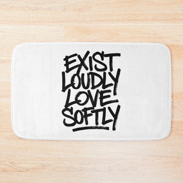 Item preview, Exist Loudly Love Softly - Bold Brush Lettering Typography designed and sold by LockjowArt.