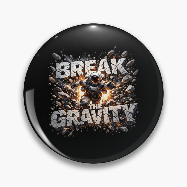 Item preview, Break the Gravity - Astronaut Jetpack Explosion Sci-Fi Typography designed and sold by MKreative Studio.