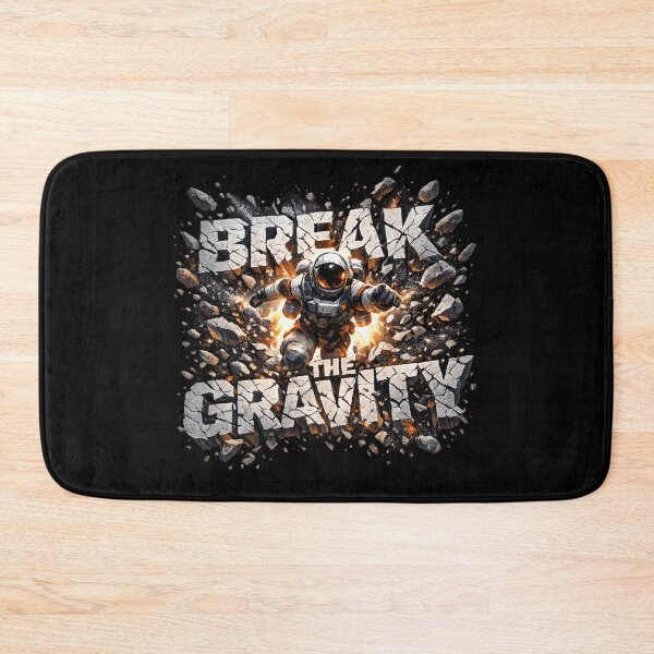 Item preview, Break the Gravity - Astronaut Jetpack Explosion Sci-Fi Typography designed and sold by MKreative Studio.
