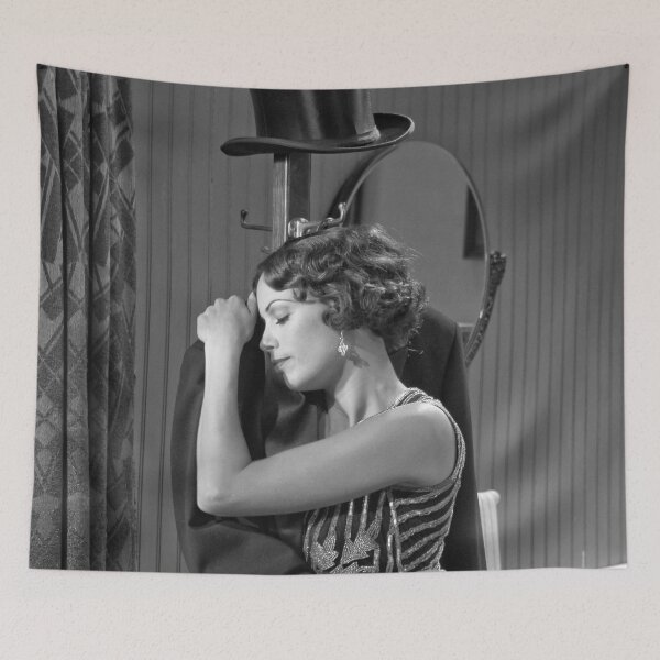 Item preview, Vintage he's just not that into you funny black and white relationship photograph poster art print designed and sold by Astrid Arkhangelsky.