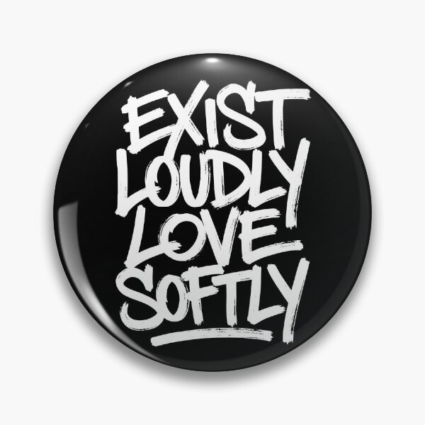 Item preview, Exist Loudly Love Softly - Bold Brush Lettering Typography designed and sold by LockjowArt.