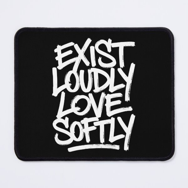 Item preview, Exist Loudly Love Softly - Bold Brush Lettering Typography designed and sold by LockjowArt.