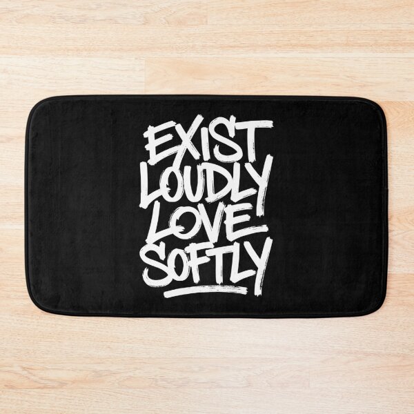 Item preview, Exist Loudly Love Softly - Bold Brush Lettering Typography designed and sold by LockjowArt.