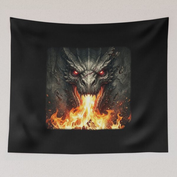 Item preview, Ancient Gothic Dragon - Fire Breathing Mythical Beast designed and sold by MouradStudio.