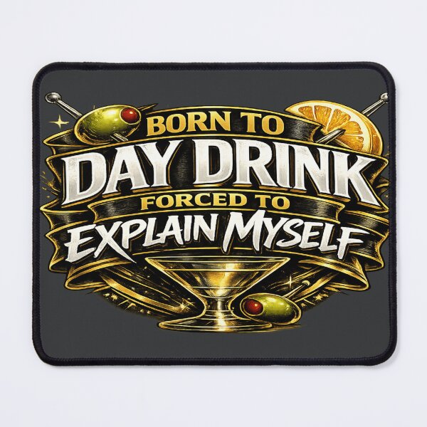 Item preview, Born to Day Drink Forced to Explain Myself Funny Martini Shirt designed and sold by POD DYNASTY.