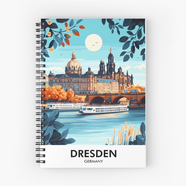 Item preview, Dresden Germany Retro Travel Print designed and sold by HomeLivingCo.