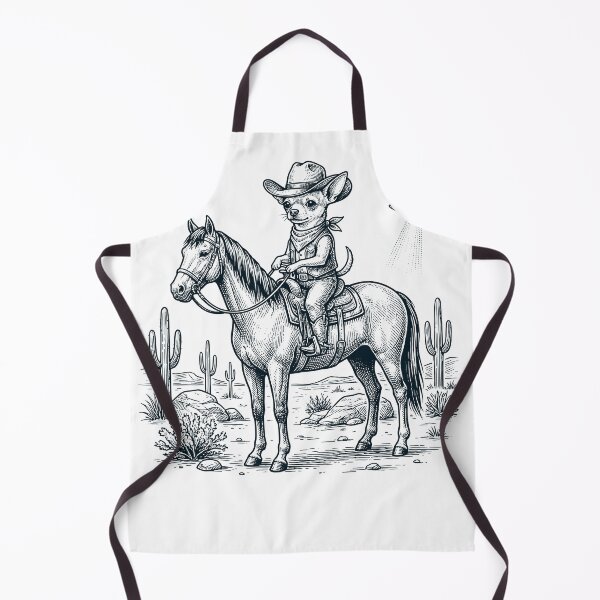 Item preview, Vintage Chihuahua Cowboy Desert Horse UFO Cactus Dog Lover designed and sold by DoodleTortle.