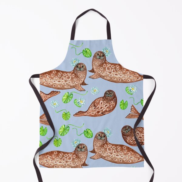 Item preview, Saimaa Ringed Seal and Waterlily designed and sold by Ivy Lily Art.