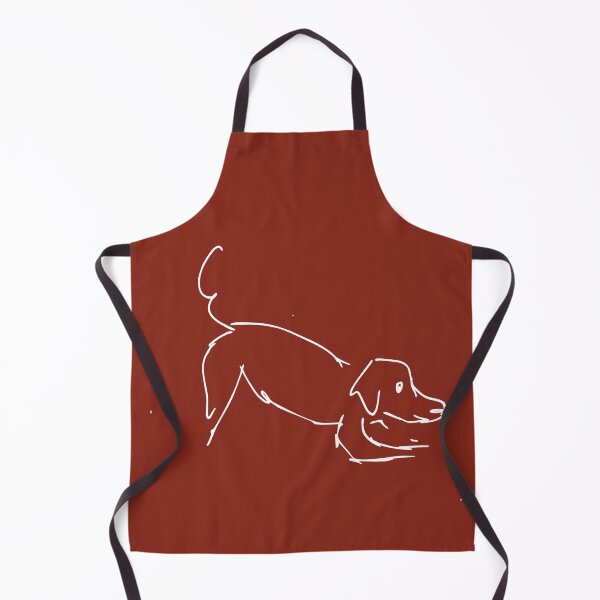 Item preview, Mila, Minimalist Dog Handdrawn Ink Line Drawing Rusty Red designed and sold by SWSandraWechner.