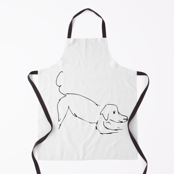 Item preview, Mila, Minimalist Dog Handdrawn Ink Line Drawing designed and sold by SWSandraWechner.