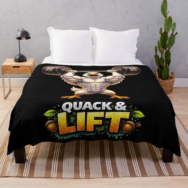 Item preview, Quack & Lift – Funny Gym Duck Lifting 50kg Dumbbells designed and sold by Gym4Studio.
