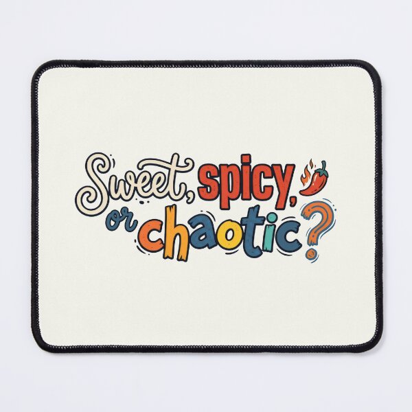Item preview, Sweet Spicy or Chaotic Retro Colorful Quote designed and sold by SplashTastic.