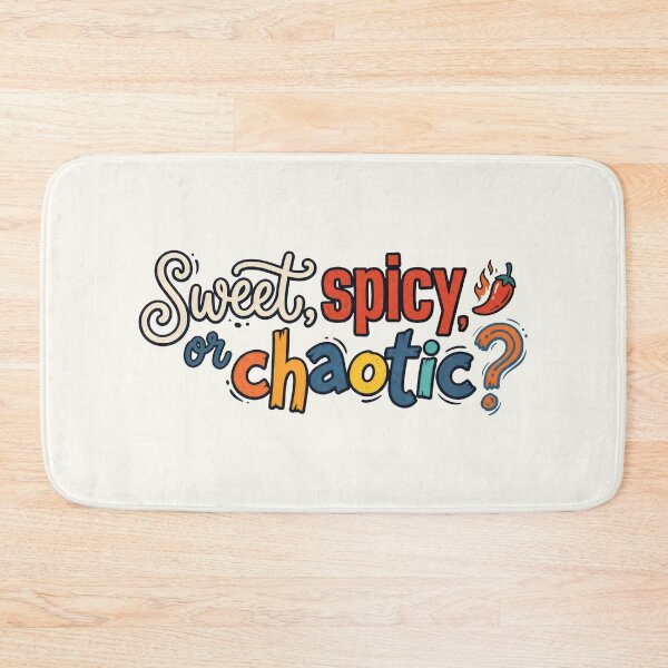 Item preview, Sweet Spicy or Chaotic Retro Colorful Quote designed and sold by SplashTastic.