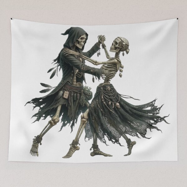 Item preview, Vintage Dancing Skeletons Waltz - Dark Academia & Witchy Voodoo Aesthetic designed and sold by Cauldron Crafts.