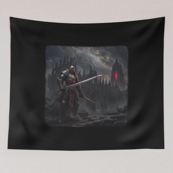 Item preview, Gothic Knight of the Ruined Cathedral - Dark Fantasy Art designed and sold by MouradStudio.