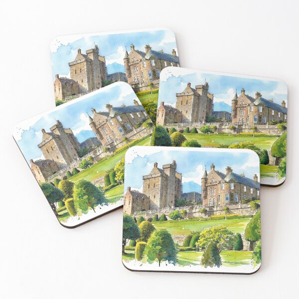 Item preview, Watercolour Illustration of Drummond Castle, Perthshire, Scotland designed and sold by davidelder.