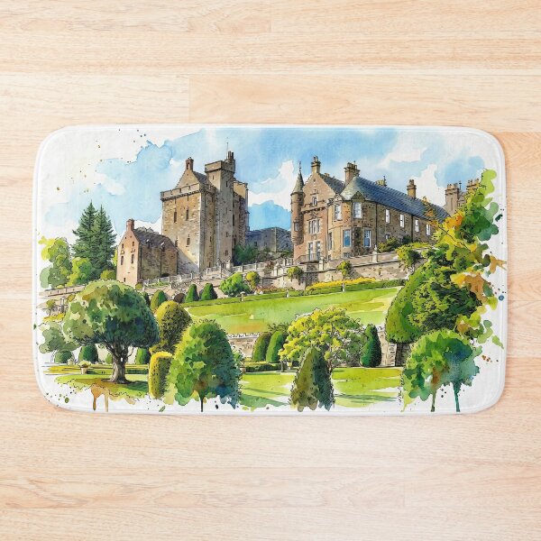 Item preview, Watercolour Illustration of Drummond Castle, Perthshire, Scotland designed and sold by davidelder.