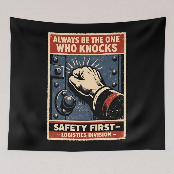 Item preview, Safety Protocol Knocking Policy Poster designed and sold by agearb.