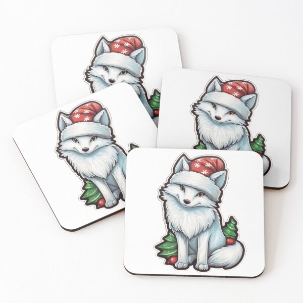 Item preview, Christmas Fox Sticker designed and sold by Solace Sparkles.