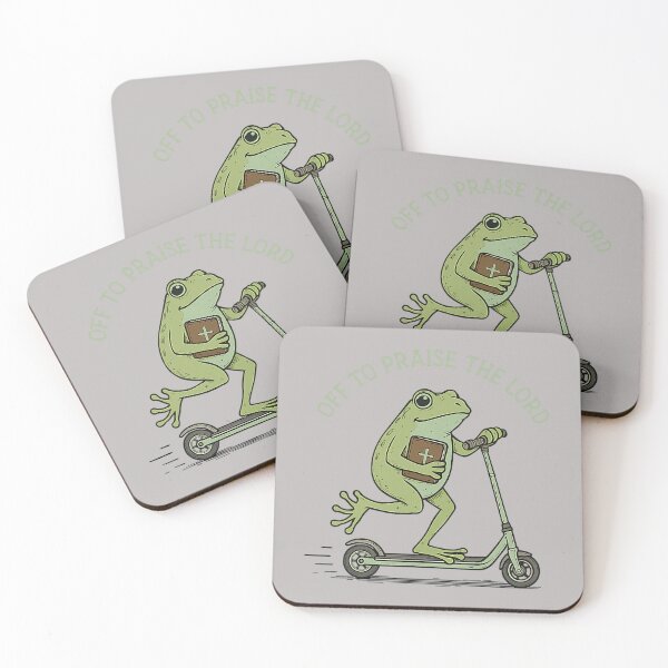 Item preview, Off to Praise The Lord Cute Frog On Scooter Christian designed and sold by mjohnson9.