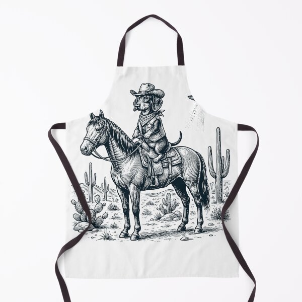 Item preview, Vintage Dachshund Cowboy Desert Horse UFO Cactus Dog Lover designed and sold by DoodleTortle.