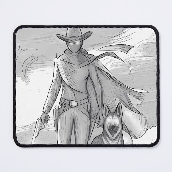 Item preview, Lone Cosmic Cowgirl and Dog – Space Western Cosmic Cowboy Design designed and sold by Art-Arcade6.