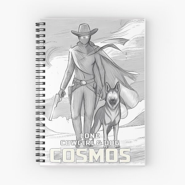 Item preview, Lone Cosmic Cowgirl and Dog – Space Western Cosmic Cowboy Design designed and sold by Art-Arcade6.