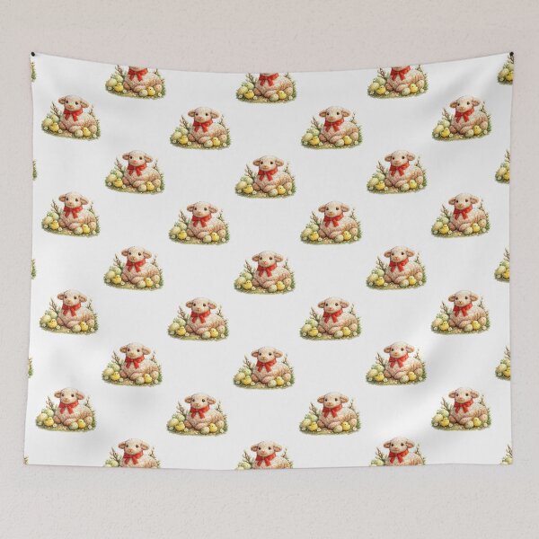 Item preview, Easter Lamb with Spring Eggs designed and sold by GrafixxxFlow.