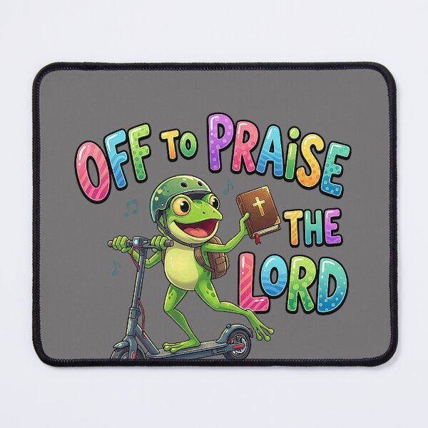 Item preview, Off to Praise The Lord Funny Christian Faith Frog Design designed and sold by KristineLi.