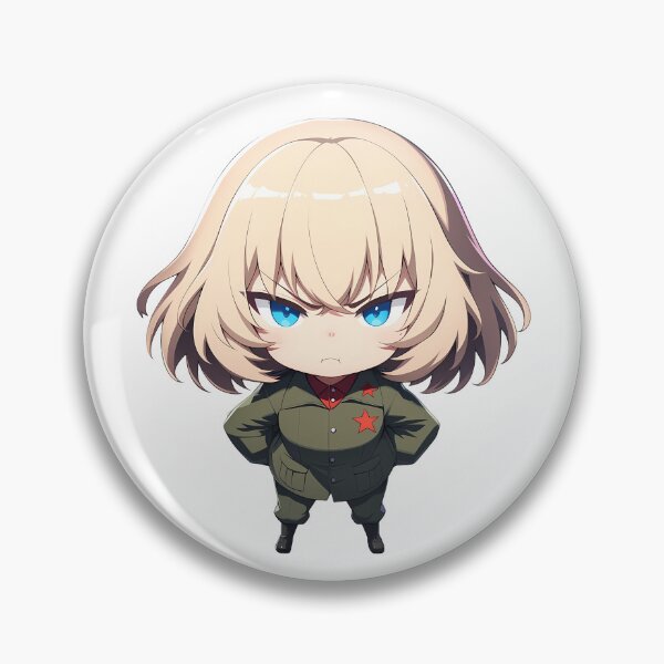 Item preview, Katyusha Girls Und Panzer Chibi Angry Commander Pose designed and sold by 108Recordings.