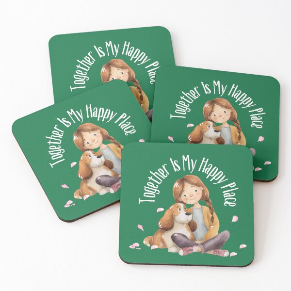 Item preview, Together Is My Happy Place Girl and Dog designed and sold by TheBeeKindSpace.